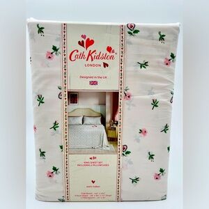 CATH KIDSTON Lace Ditsy‎ Pink KING Sheet Set 100% Cotton Floral Coquette Roses